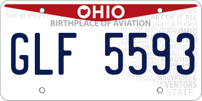 OH license plate GLF5593