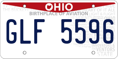 OH license plate GLF5596