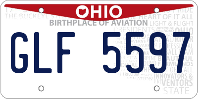 OH license plate GLF5597