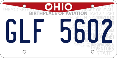 OH license plate GLF5602