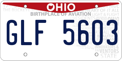 OH license plate GLF5603