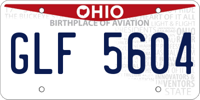 OH license plate GLF5604