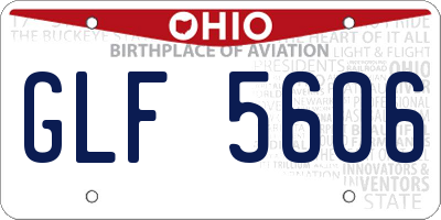 OH license plate GLF5606