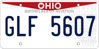 OH license plate GLF5607