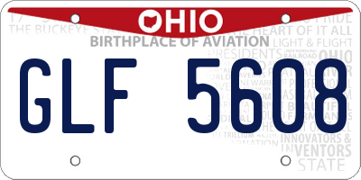 OH license plate GLF5608