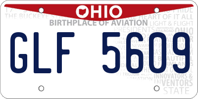 OH license plate GLF5609
