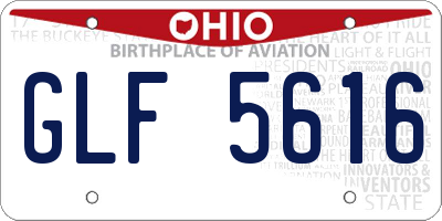 OH license plate GLF5616