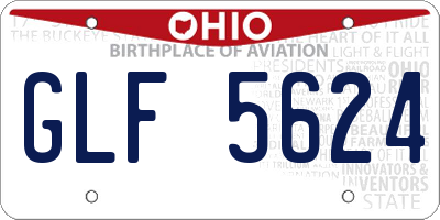 OH license plate GLF5624