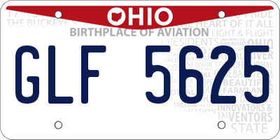 OH license plate GLF5625