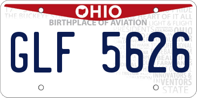 OH license plate GLF5626