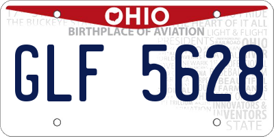 OH license plate GLF5628