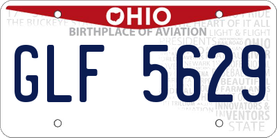 OH license plate GLF5629