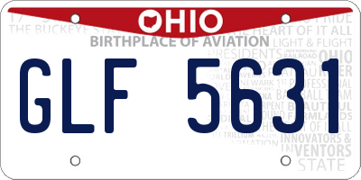 OH license plate GLF5631