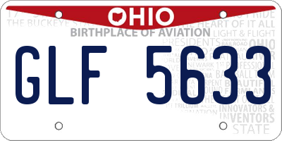 OH license plate GLF5633