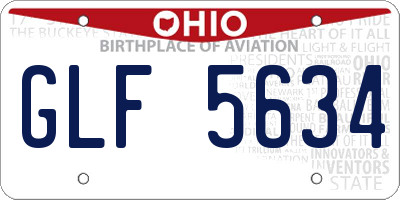 OH license plate GLF5634