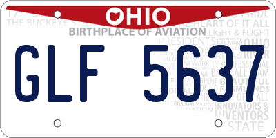 OH license plate GLF5637