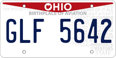 OH license plate GLF5642