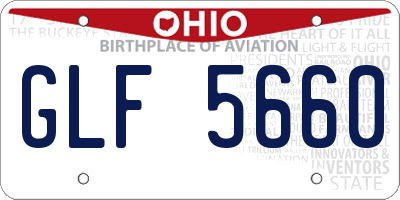 OH license plate GLF5660