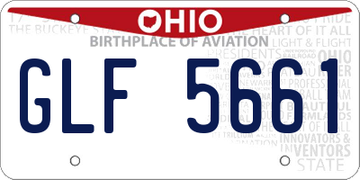 OH license plate GLF5661