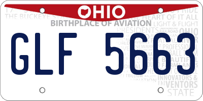 OH license plate GLF5663