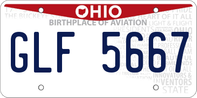 OH license plate GLF5667