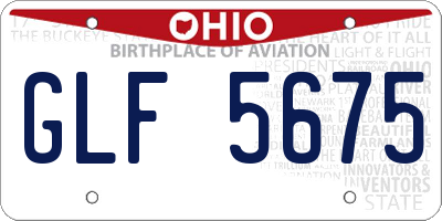 OH license plate GLF5675