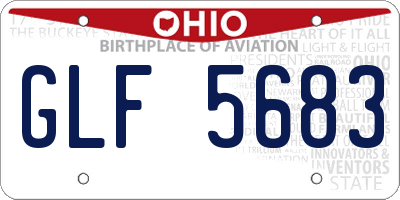 OH license plate GLF5683