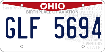OH license plate GLF5694