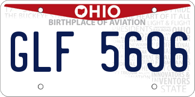 OH license plate GLF5696