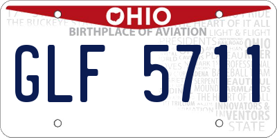 OH license plate GLF5711