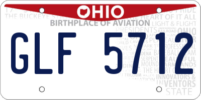 OH license plate GLF5712