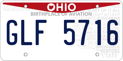 OH license plate GLF5716