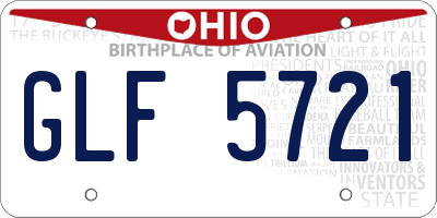 OH license plate GLF5721