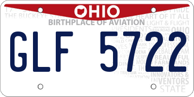 OH license plate GLF5722