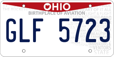 OH license plate GLF5723