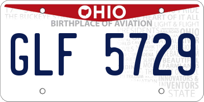 OH license plate GLF5729