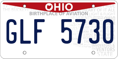 OH license plate GLF5730