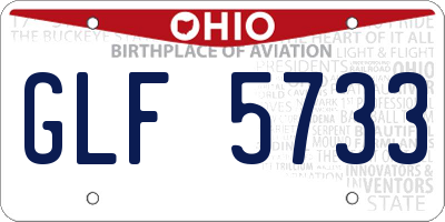 OH license plate GLF5733