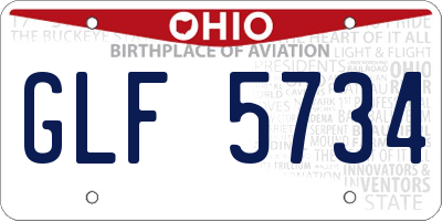 OH license plate GLF5734