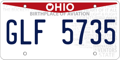 OH license plate GLF5735