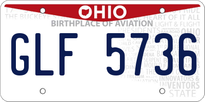 OH license plate GLF5736