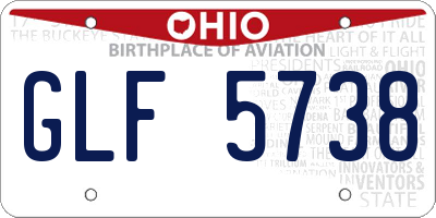 OH license plate GLF5738