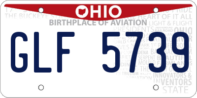OH license plate GLF5739