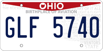 OH license plate GLF5740