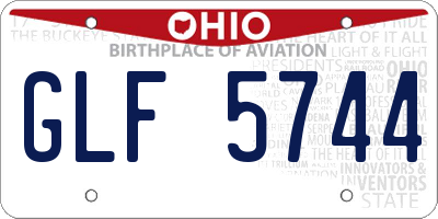 OH license plate GLF5744