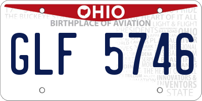OH license plate GLF5746