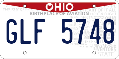 OH license plate GLF5748