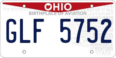 OH license plate GLF5752
