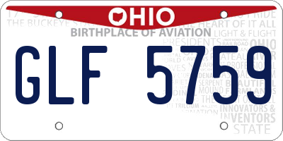 OH license plate GLF5759