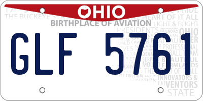 OH license plate GLF5761